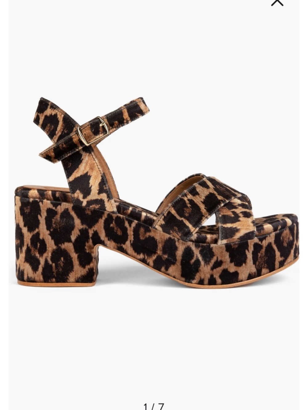 Penelope Chilvers Azalea Ankle Strap Platform Sandal Leopard